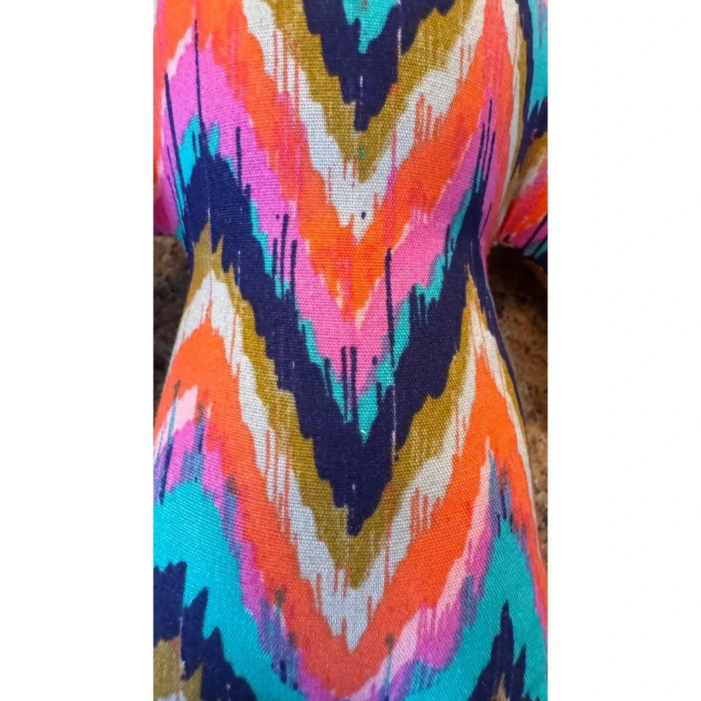 Dammit Doll Stress Relief Toy Funky Zig Zag Pattern‎ Orange Hair